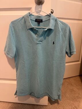 Polo by Ralph Lauren Boys 14-16 Aqua Polo Shirt